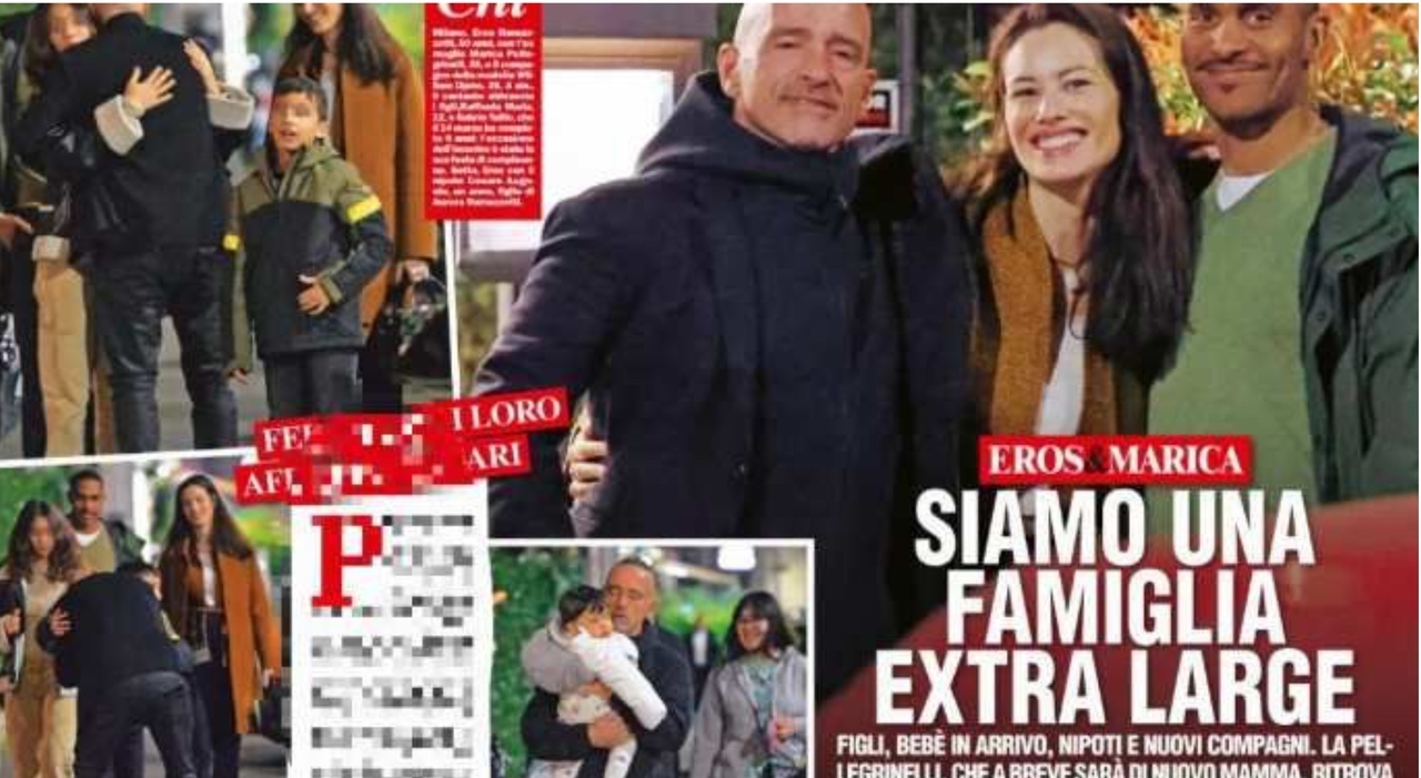 Eros Ramazzotti and Marica Pellegrinelli, extended family: introduces his new boyfriend William for his son's birthday