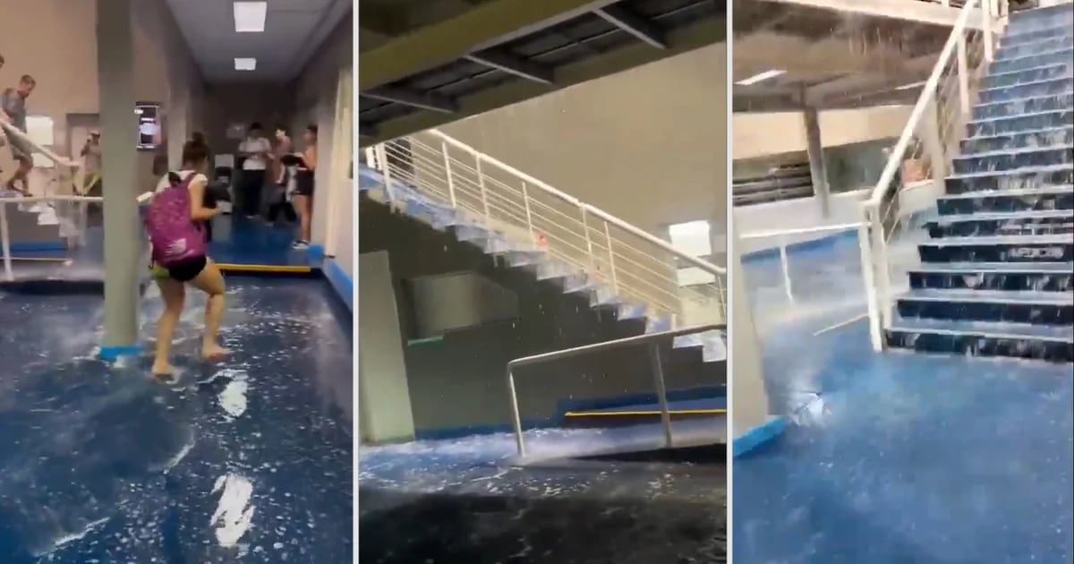 Images of the flood at Racing headquarters in Avellaneda due to the storm