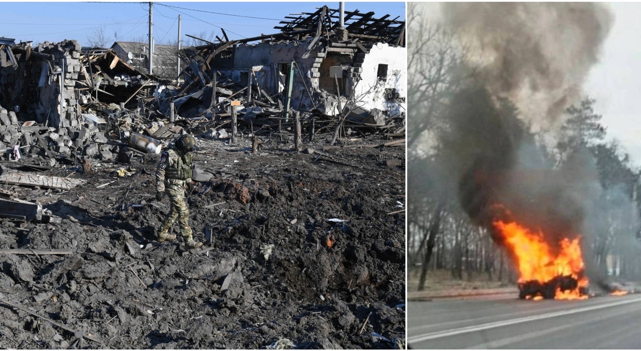 Ukrainian war, Russia, attack of Kiev near Zaporozhye.  Explosions and injuries in Russia's Belgorod region